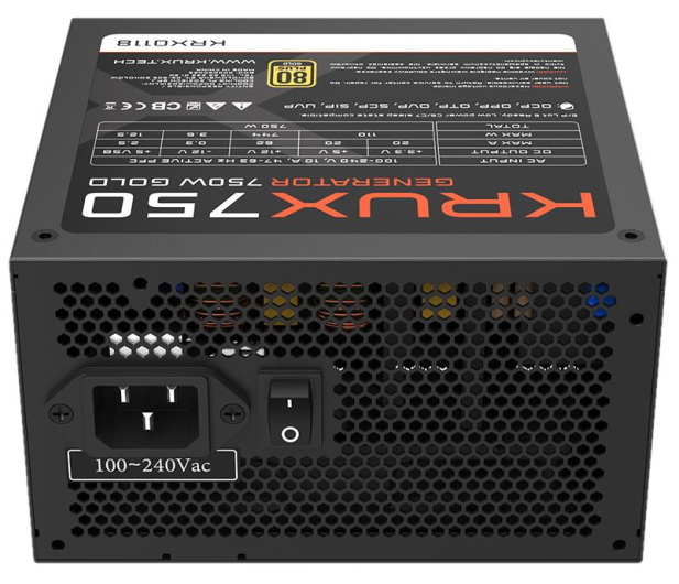 KRUX Generator 750W 80 Plus Gold - 1042955 - zdjęcie 2